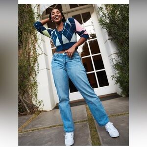 American Eagle 90s low rise y2k straight jeans in light wash size 16/33- NWT